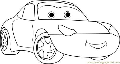 Sally Carrera Coloring Page for Kids - Free Cars Printable Coloring Pages Online for Kids ...