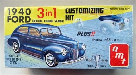 1/25 AMT ***-*** **** FORD Deluxe Tudor Sedan 3in1 Customizing kit circa 1960 | Plastic model ...