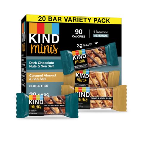 KIND Bars, Minis Bars Variety Pack, Gluten free, 0.7 oz, 20 count ...