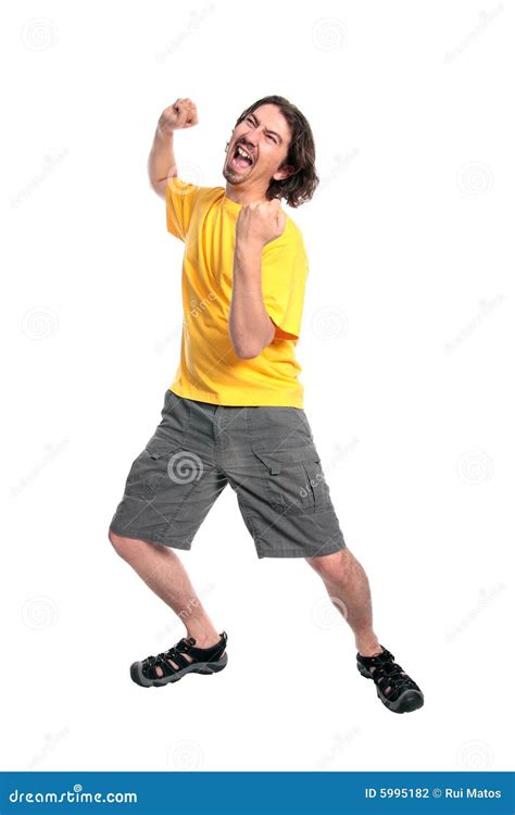 Happy young man dancing stock photo. Image of cheerfulness - 5995182