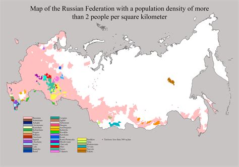 Ethnic map of Russia. Only 2nd level subdivisions... - Maps on the Web