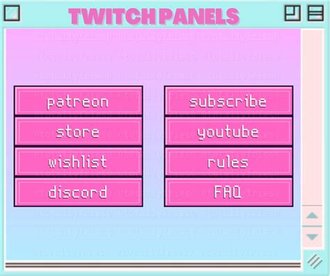 Twitch Panels Cute Hot Pink Digital Retro Aesthetic - Etsy