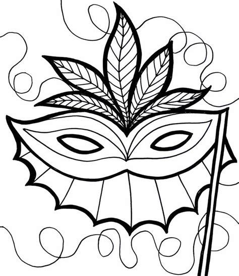 Mardi Gras Masks Coloring Pages - Coloring Home