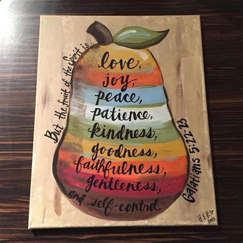 Fruits of the Spirit Painting on Canvas 16x20 by HerDoodles | Scripture painting, Fruit of the ...