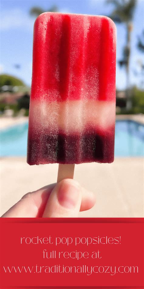 Rocket Popsicle- A Bomb Pop Made with Real Fruit - traditionallycozy.com