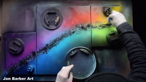 Galaxy SPRAY PAINT ART - YouTube