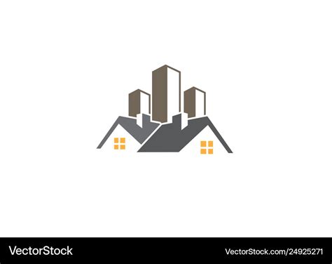 Creative abstract building logo design Royalty Free Vector