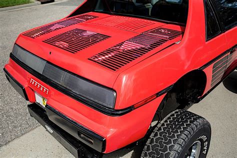 1984 Pontiac Fiero Custom Is a Macabre Ferrari Testarossa-Chevy Blazer Mashup - autoevolution