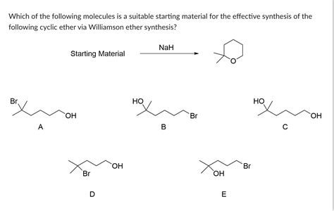 Solved Which of the following molecules is a suitable | Chegg.com