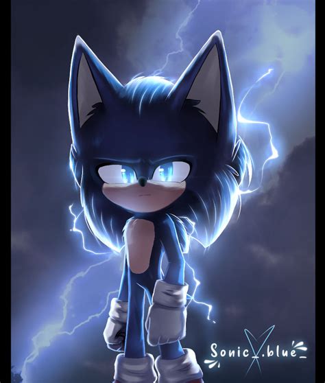 Movie sonic fanart by SonicBlue333 on DeviantArt