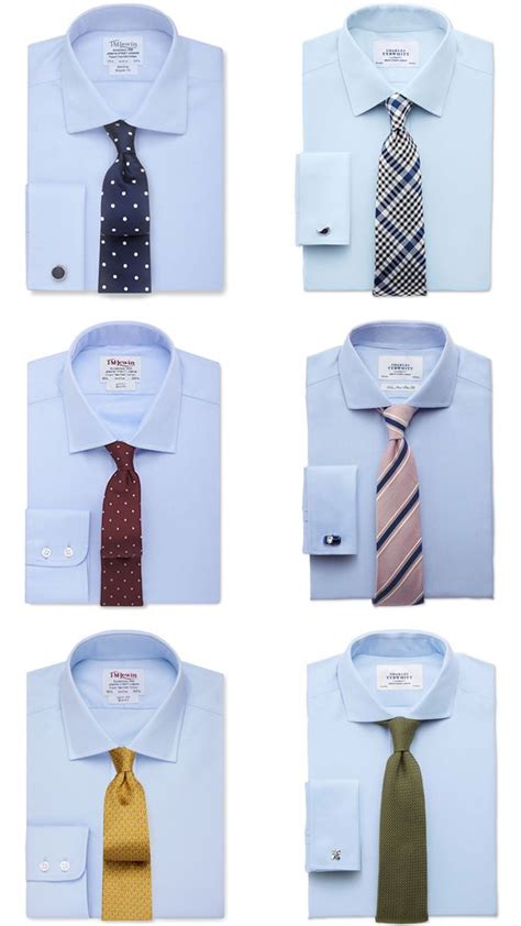 Men's Light/Sky Blue Shirt and Tie Combinations | Shirt and tie combinations, Mens shirt and tie ...