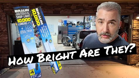 Harbor Freight 10,000 Lumen Braun Linkable Shop Lights - How Bright Are They? - YouTube