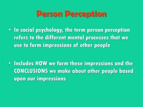 PPT - Person Perception PowerPoint Presentation, free download - ID:2814782