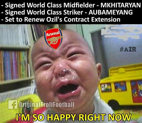 “Arsenal Fans Right Now xD ” | Football jokes, Soccer jokes, Football ...