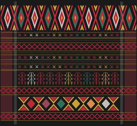 Premium Vector | Batik Ethnic Medan Pattern Vector Background Illustration Ulos Sumatera