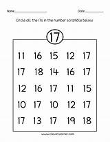 Number 17 Coloring Sheet Pages sketch template