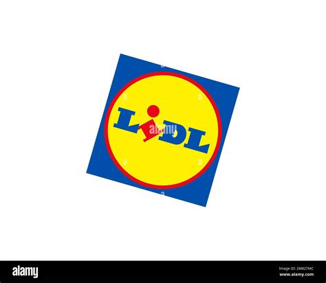 Lidl, rotated logo, white background B Stock Photo - Alamy