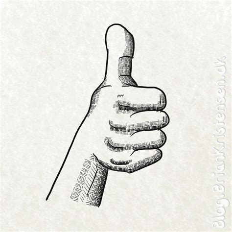 How to draw thumbs up