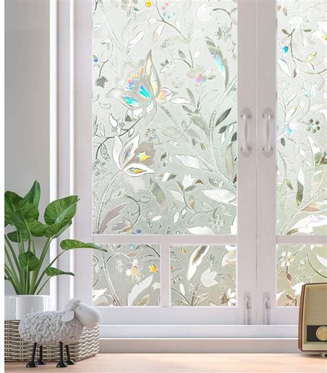 3D Privacy Window Film Self-adhesive Decorative Static Film Frosted ...