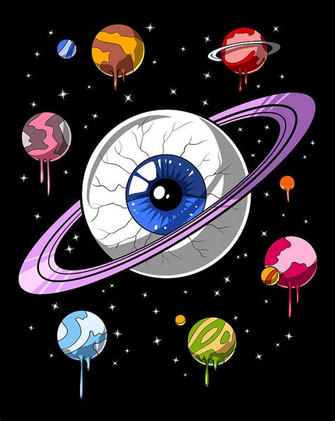 Psychedelic Space Eye Digital Art by Nikolay Todorov - Pixels