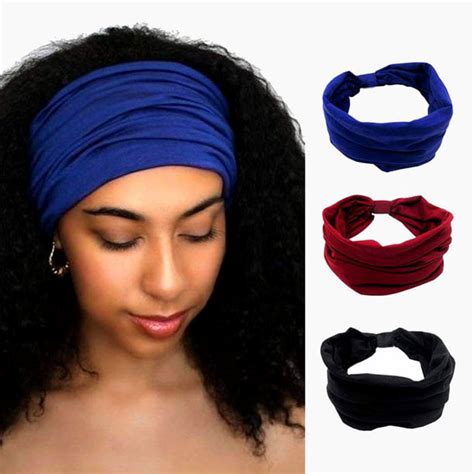 African Headbands for Women Head Wraps Hair Scarf Knotted Hairbands ...