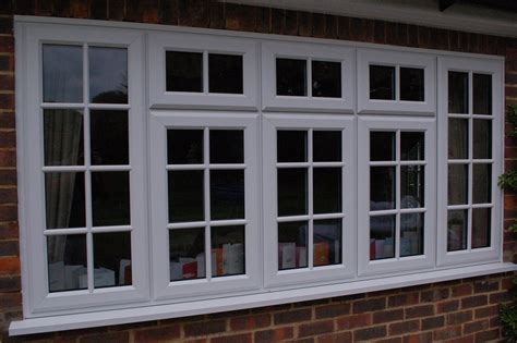 White UPVC Casement Kommerling window with astragal glazing bars ...