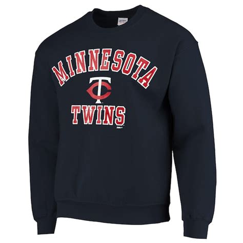 Minnesota Twins Stitches Fleece Crew Neck Sweatshirt - Navy - Fanatics.com