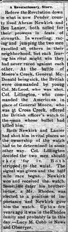 The Loyalist Leaders in North Carolina - Lt. Colonel Donald McLeod