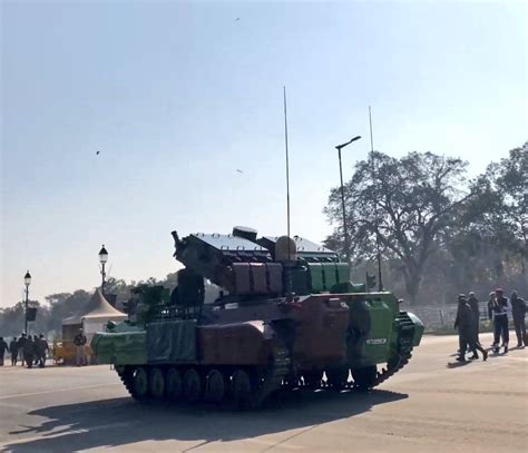 Indian Army NAMIS (Nag Missile System) tank buster with Nag Missile Carrier (NAMICA), Nag anti ...