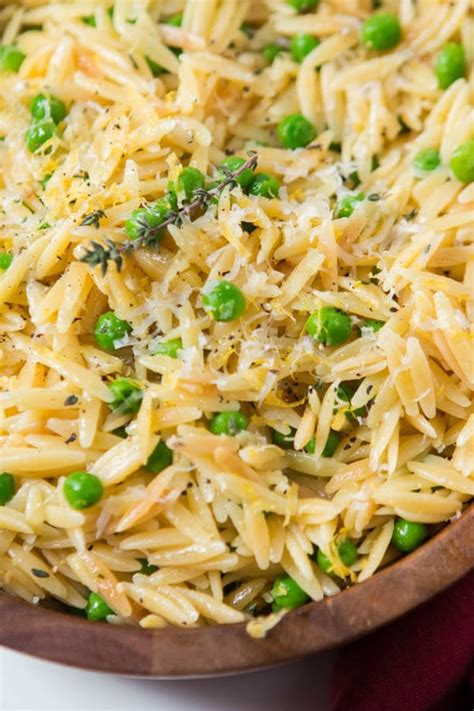 Quick and Easy Lemon Orzo with Parmesan and Peas | Oh Sweet Basil