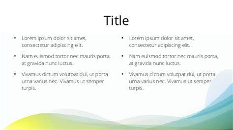 Presentation Template: Abstract blue and green background