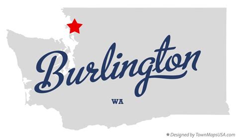 Map of Burlington, WA, Washington