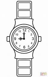 Dibujo de reloj Pulsera para colorear  Dibujos sketch template