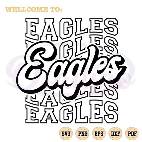 Eagles Retro Football Players SVG Best Graphic Design Cutting File ...