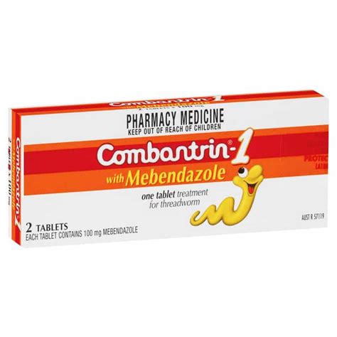 Combantrin - 1 With Mebendazole 2 Tablets – Discount Chemist