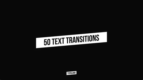 50 Text Transitions - After Effects Presets | Motion Array