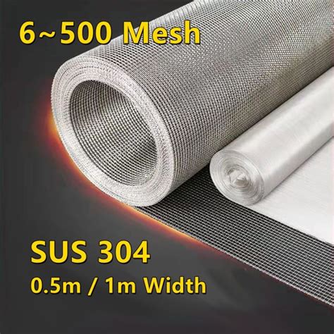 6-500 Mesh 304 Stainless Steel Woven Wire Mesh Filtration Screen Mesh Screening Filter Sheet ...