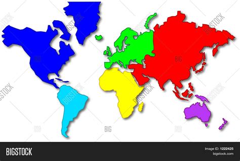 Cartoon World Map Image & Photo (Free Trial) | Bigstock