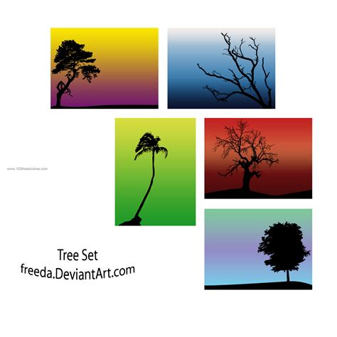 Tree Silhouettes | Adobe Photoshop Cs2 Brushes | 123Freebrushes