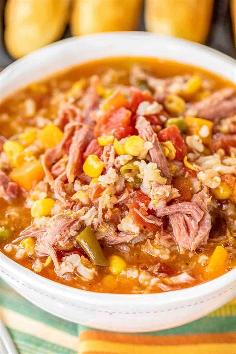 Pulled Pork Vegetable Soup - Plain Chicken