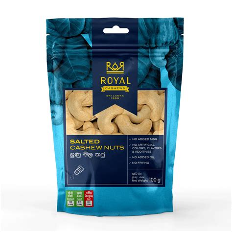 100g Salted Cashew Nuts Pack - Royal Cashews