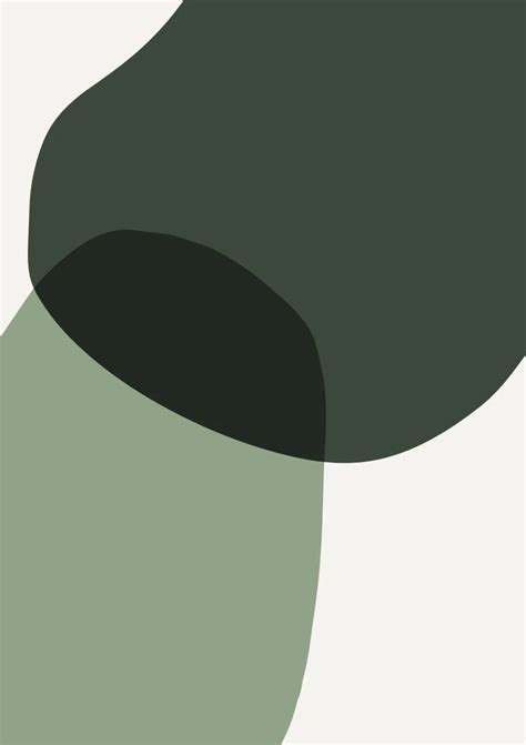 Green Abstraction - Minimalist Poster | Geometric art prints, Geometric ...