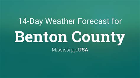 Benton County, Mississippi, USA 14 day weather forecast