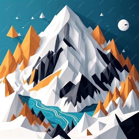 Premium Vector | Landscape with mountains