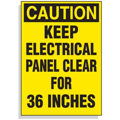 Lockout Hazard Warning Labels- Keep Electrical Panel Clear For 36 ...