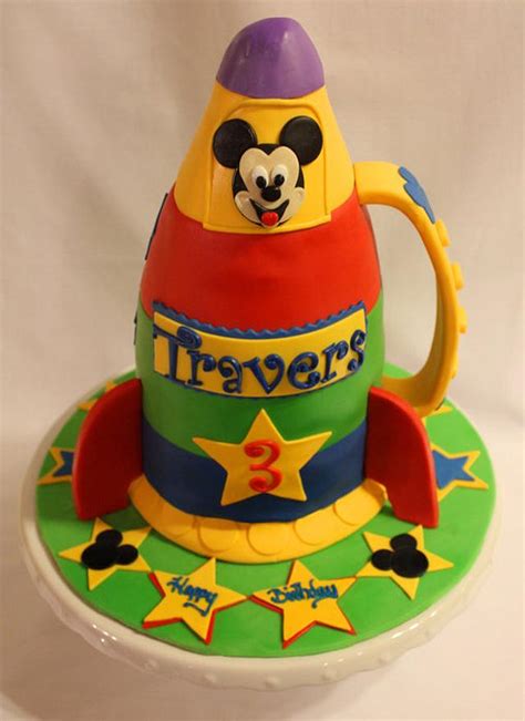 Mickey Mouse Space Rocket - Cake by Bakermama - CakesDecor