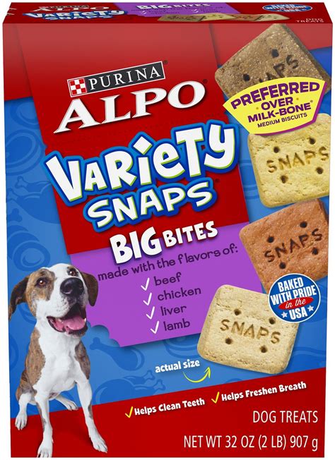 ALPO Variety Snaps Big Bites Dog Treats, 32-oz box - Chewy.com