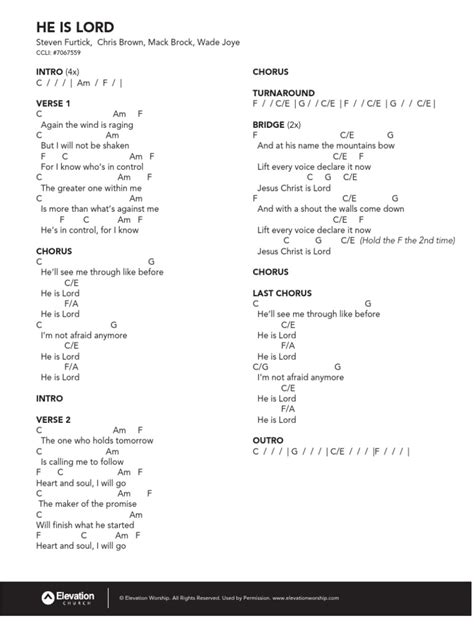 He-Is-Lord-Chords.pdf | Song Structure | Religious Belief And Doctrine