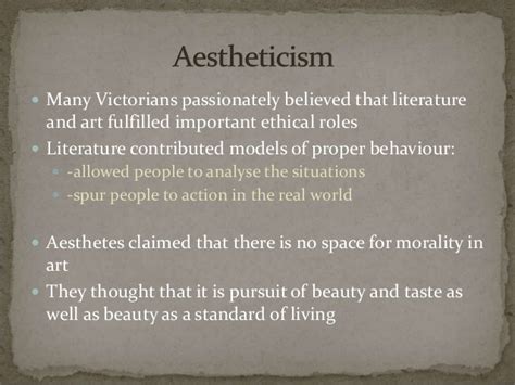 Aestheticism and decadent movements