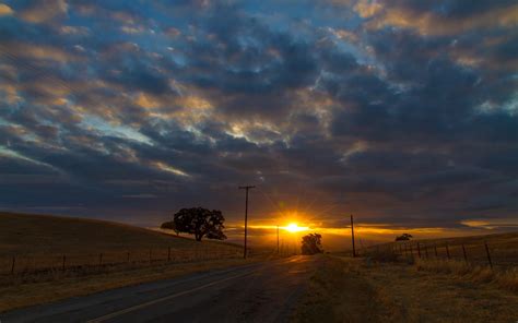 landscape, Road, Sunset Wallpapers HD / Desktop and Mobile Backgrounds